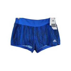 Adidas Women's Blue Black Heather Pull On Grete Athletic Short Size M